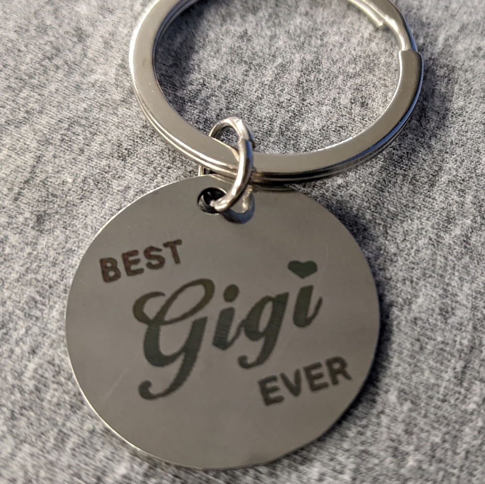 New Best Gigi Ever keychain necklace bracelet round button